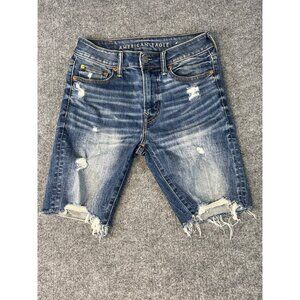 American Eagle mens size 28 airflex + denim jean shorts Distressed and comfort